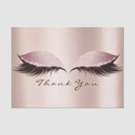 Pink Rose Gold Glitzer Danke Eyes Lashes Seidenpapier