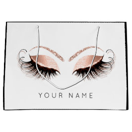 Pink Rose Gold Schwarz-weiß Gefallen Eyes Lashes Große Geschenktüte