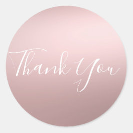 Pink Rose Gold Shine Shiny Metallic Glam Gefallen Runder Aufkleber