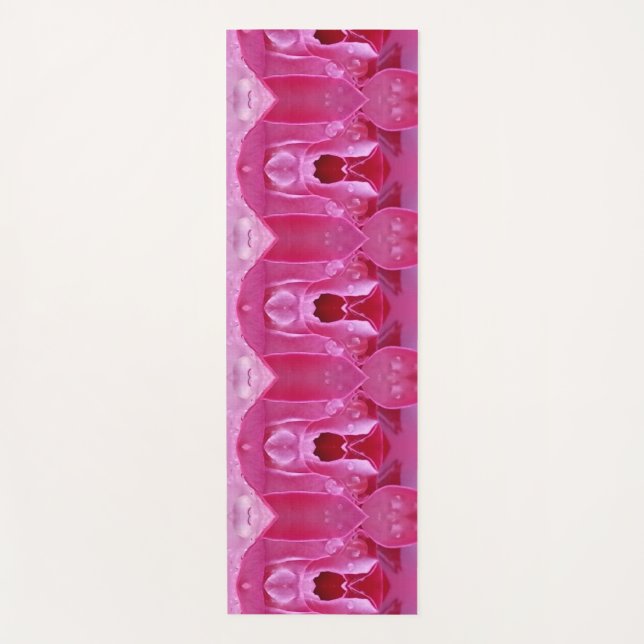 Pink Rose Ikat Yogamatte (Vorderseite)