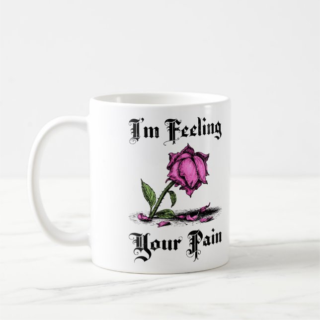Pink Rose in Despair Kaffeetasse (Links)