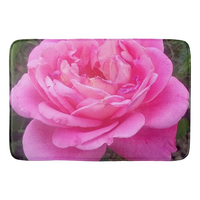 Pink Rose "Leonardo Da Vinci" Badematte (Vorderseite)