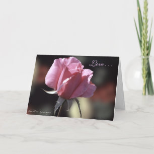 Pink Rose Love Card Feiertagskarte