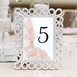 Pink Rose Quartz Wedding Tischnummer