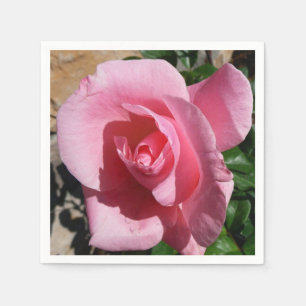 Pink Rose Sonniger Garten Blumen Serviette