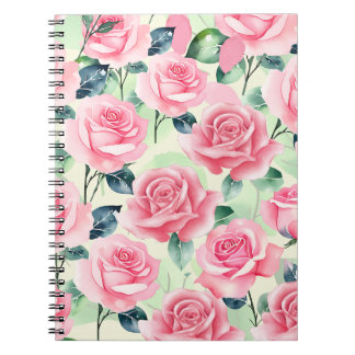 Pink Rose Spiral Foto Notebook Notizblock