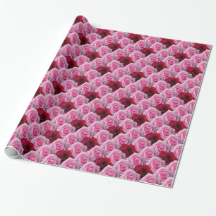 Pink Rose Wrapping Paper Romantische Rose Geschenkpapier