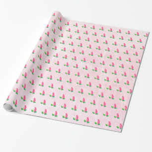 Pink Rosenknospe Gilt's Geburtstagsgeschenkwrap Geschenkpapier