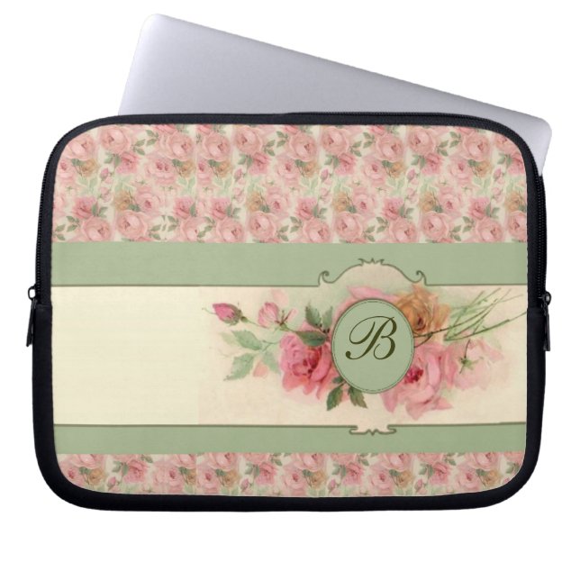 Pink Roses 10" Laptop Sleeve (Vorderseite)