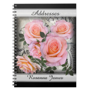 Pink Roses-Adresse individuell einstellbar Notizblock