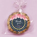 Pink Roses Blue White Polka Dots Vielen Dank Runder Aufkleber<br><div class="desc">Chic Dankeschön Sie Aufkleber mit blau-weißen Polka-Punkte, rosa Aquarell-Rose und einem Imitat goldenen Rand. Verwenden Sie es, um Ihre Umschläge zu Siegel, Taschen zu bevorzugen oder für die Dekoration. Karo hier die passende Brautdusche-Einladung in meinem Shop aus -> http://www.zazzle.com/pink_roses_blue_stripes_bridal_shower_invitation-256425129209744821?rf=238364477188679314 Personalisiere sie mit deinen Daten, indem du den Platzhalter-Text ersetzst. Für...</div>
