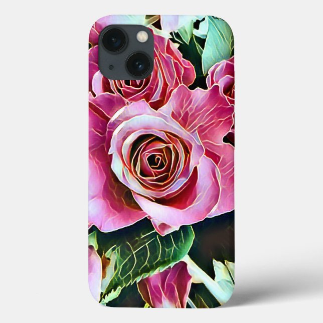 PINK ROSES BLUME Case-Mate iPhone HÜLLE (Rückseite)