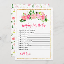 Pink Roses Blumenspülung für Babywaschbecken Einladung