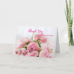 Pink Roses Bouquet Vielen Dank Dankeskarte