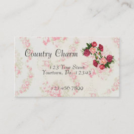 Pink Roses Business Card Visitenkarte