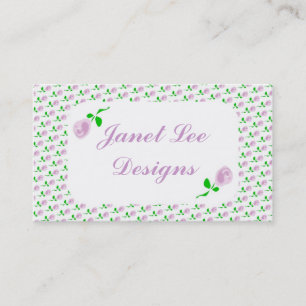 Pink Roses Business Card Visitenkarte