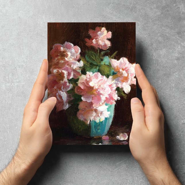 Pink Roses Charles Courtney Curran Postcard Postkarte (Von Creator hochgeladen)