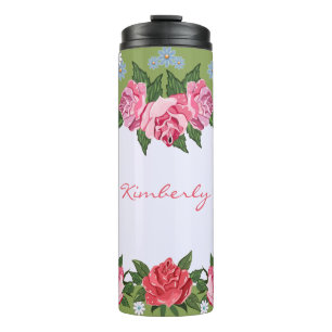 Pink Roses Custom Therbler Tumbler Thermosbecher