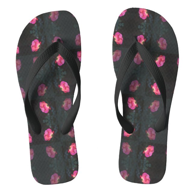 Pink Roses Garden Flip Flops (Fußbett)