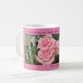 Pink Roses Gedanken Sie Kaffee Tasse