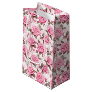 Pink Roses Geschenktasche Kleine Geschenktüte