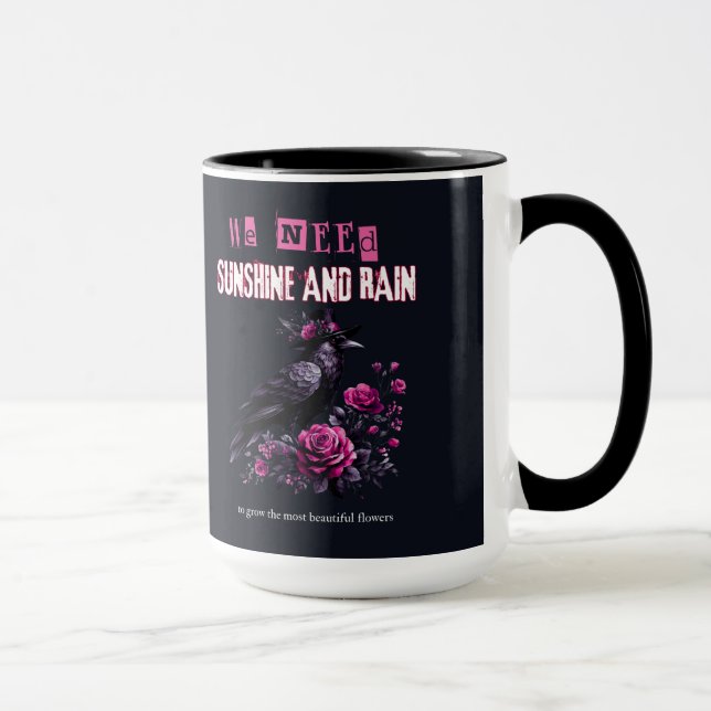 Pink Roses Gothic Mug Tasse (Rechts)