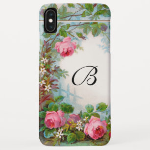 PINK ROSES & JASMINE FLORALES MONOGRAMM Case-Mate iPhone HÜLLE