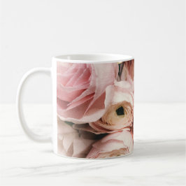 Pink roses kaffeetasse
