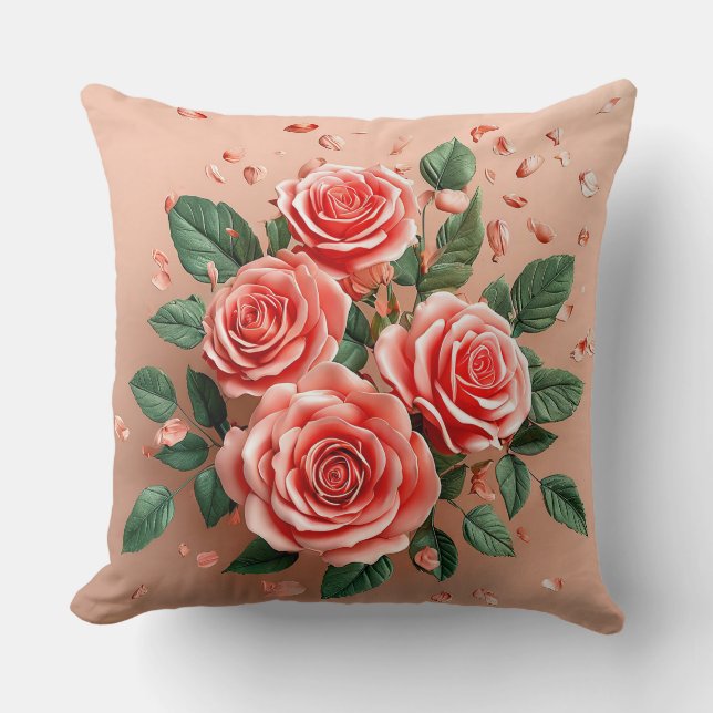 PInk Roses Kissen (Vorderseite)