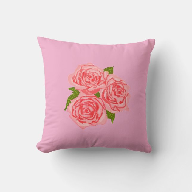 Pink roses kissen (Vorderseite)