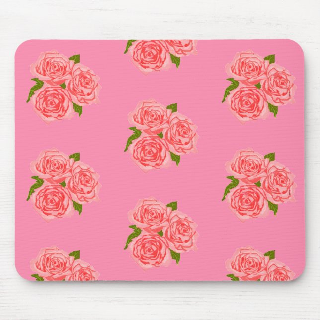 Pink roses mousepad (Vorne)