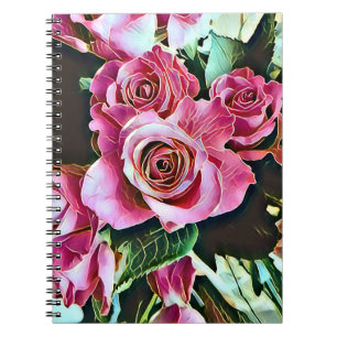 PINK ROSES NOTIZBLOCK