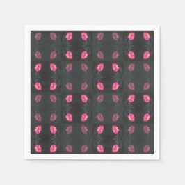 Pink Roses Pattern Serviette