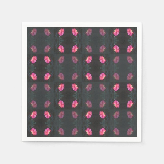 Pink Roses Pattern Serviette (Vorderseite)