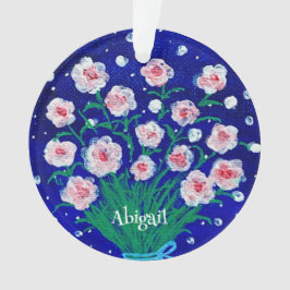 Pink Roses Personalized Acrylic Ornament