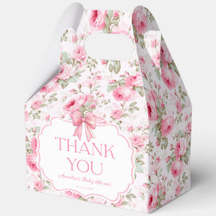 Pink Roses Pink Bow Girl Babydusche Danke Geschenkschachtel