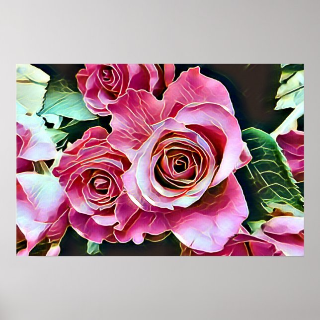 PINK ROSES POSTER (Vorne)