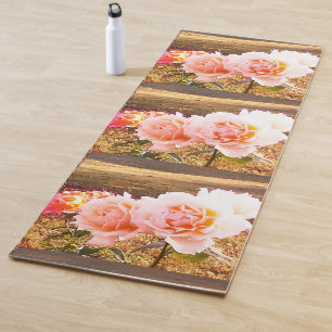 PINK ROSES SHERPA YOGA MAT YOGAMATTE