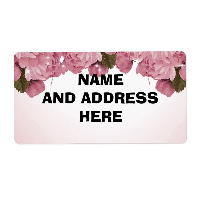 PINK ROSES SHIPPING ADRESSE ETIKETTIEREN (Vorne)