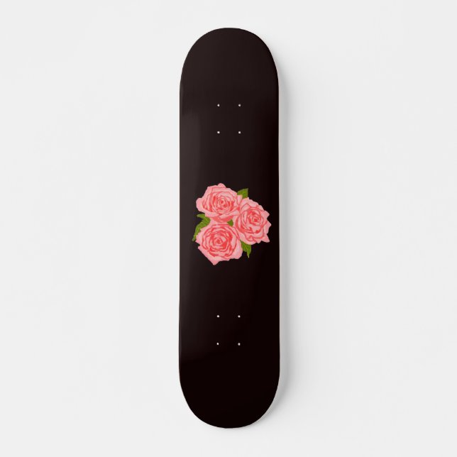 Pink roses skateboard (Vorne)