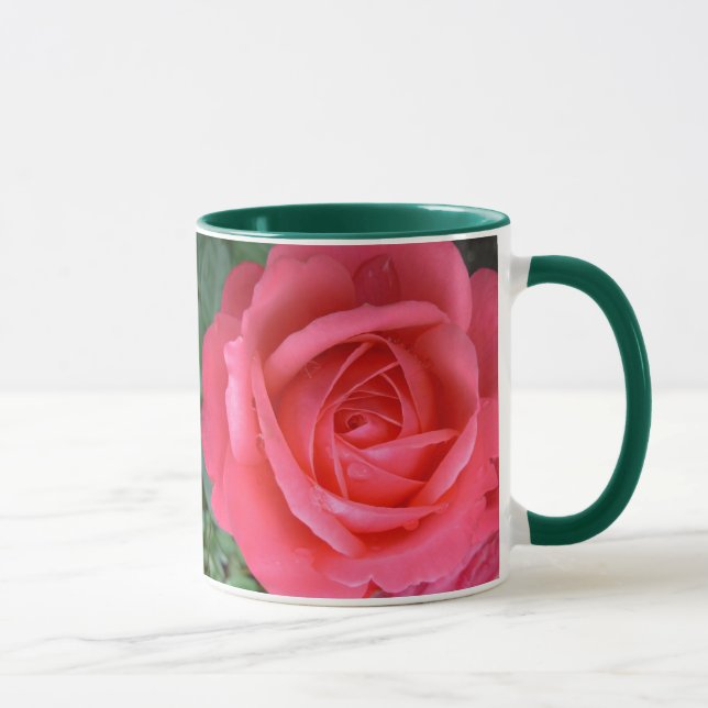 Pink Roses Tasse Kaffee Cup Schöne Rose Dekoration (Rechts)