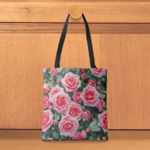 Pink Roses Tote Bag