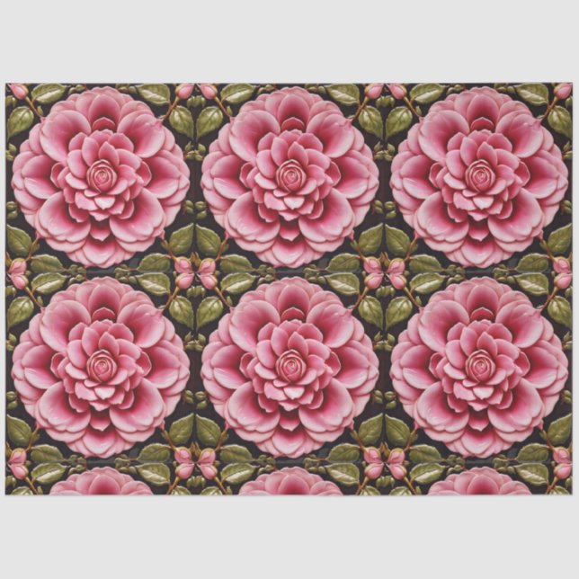 Pink Roses Trendy Beautiful Collection Seidenpapier (Vorderseite)