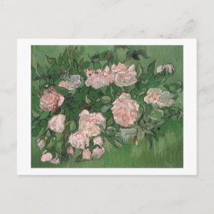 Pink Roses Van Gogh Fine Art Postkarte