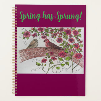 Pink Rosie Finches Planner Planer
