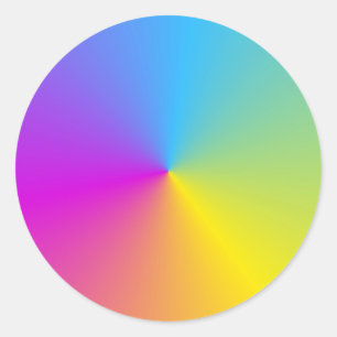 Pink Rot Lila Gelb Orange Blau Grün Benutzerdefini Runder Aufkleber