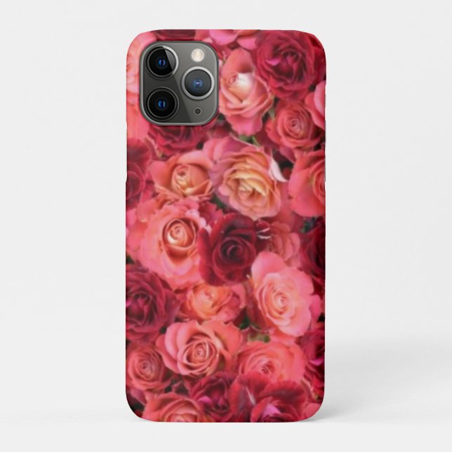 PINK ROTE ROSE FELD Floral Case-Mate iPhone Hülle (Rückseite)