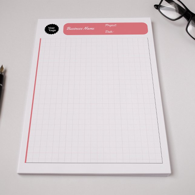 Pink-rotes grafisches Gitterpapier Notizblock (Engineering Graph Sheets Grid Paper Pink Notepad)