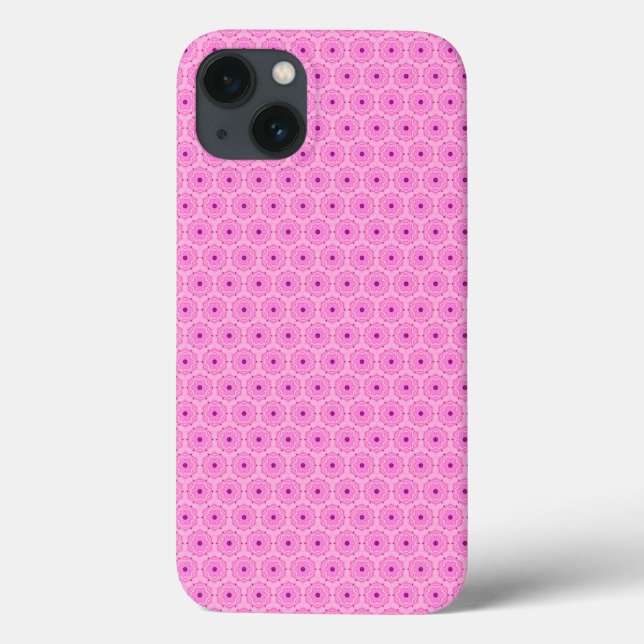 Pink Round Floral Geometric Pattern Case (Rückseite)