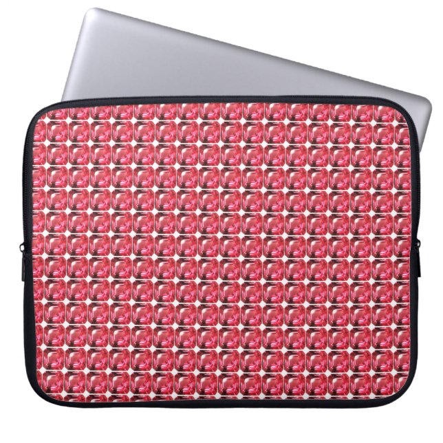 Pink Ruby Gemstone Laptopschutzhülle (Vorderseite)